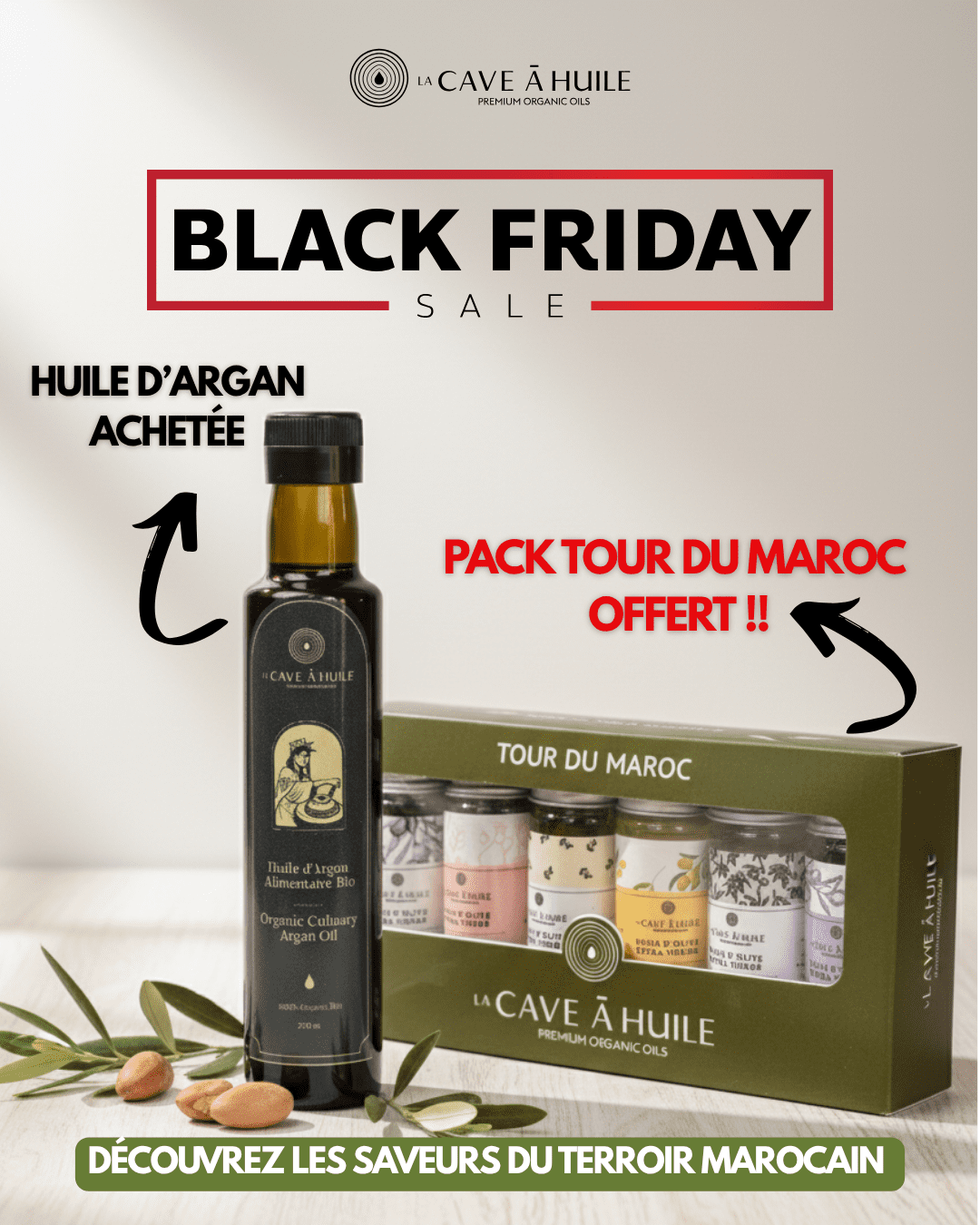 Offre Black Friday – huile d’argan alimentaire achetée